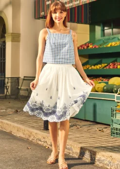Summer Garden Eyelet Skirt Seaside Siesta Outlet