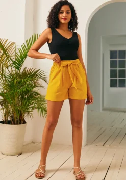 Summertime Serenade Shorts Marigold Clearance