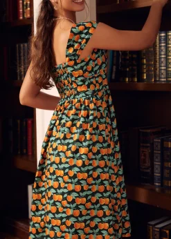 BTC Sun-Kissed Fairytale Midi Dress Peach Hot