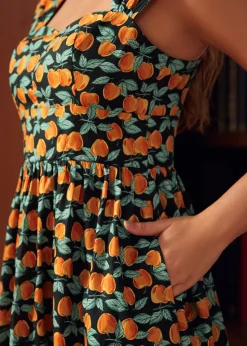 BTC Sun-Kissed Fairytale Midi Dress Peach Hot