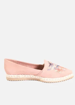Sutton Suede Embroidered Espadrille Clearance