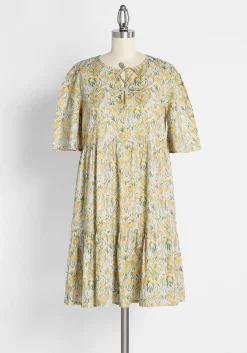 MATA TRADERS Sweet and Tender Blossoms Babydoll Dress Yellow Floral Online