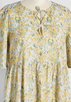 MATA TRADERS Sweet and Tender Blossoms Babydoll Dress Yellow Floral Online