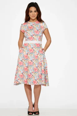 Sweet Hibiscus Swing Dress Best