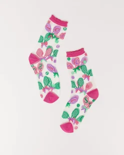 Tenniscore Ruffle Sheer Crew Sock Online