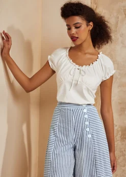 The Darling Detail Bow Tee Ivory Online