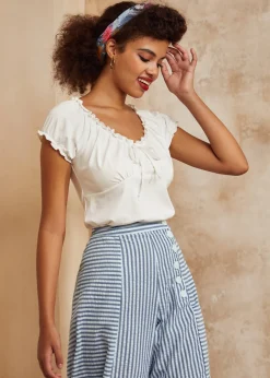 The Darling Detail Bow Tee Ivory Online