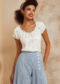 The Darling Detail Bow Tee Ivory Online