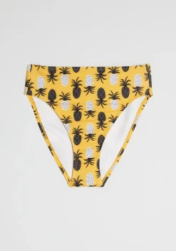 ModCloth The Franky High-Waisted Bikini Bottom Yellow Pineapples Discount