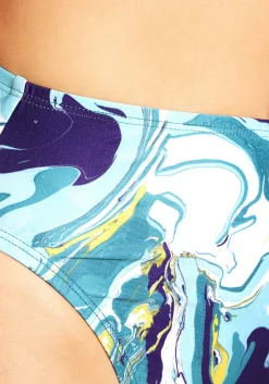 The Franky High-Waisted Bikini Bottom Blue Marble Online