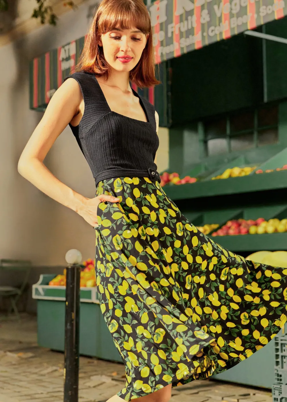 BTC The ade Stand Stunner Dress Lemon Hot