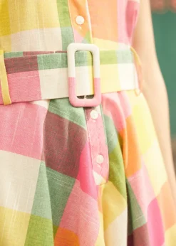 BTC The Soda Fountain Sweetheart Dress Pink Plaid Hot