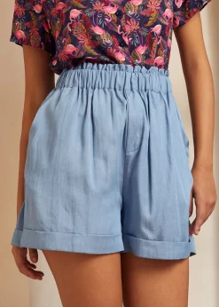 The Sunday Stroll Shorts Washed Indigo Outlet