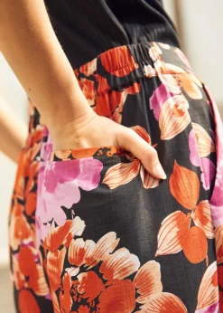 The Sunset Bloom Trousers Black Floral