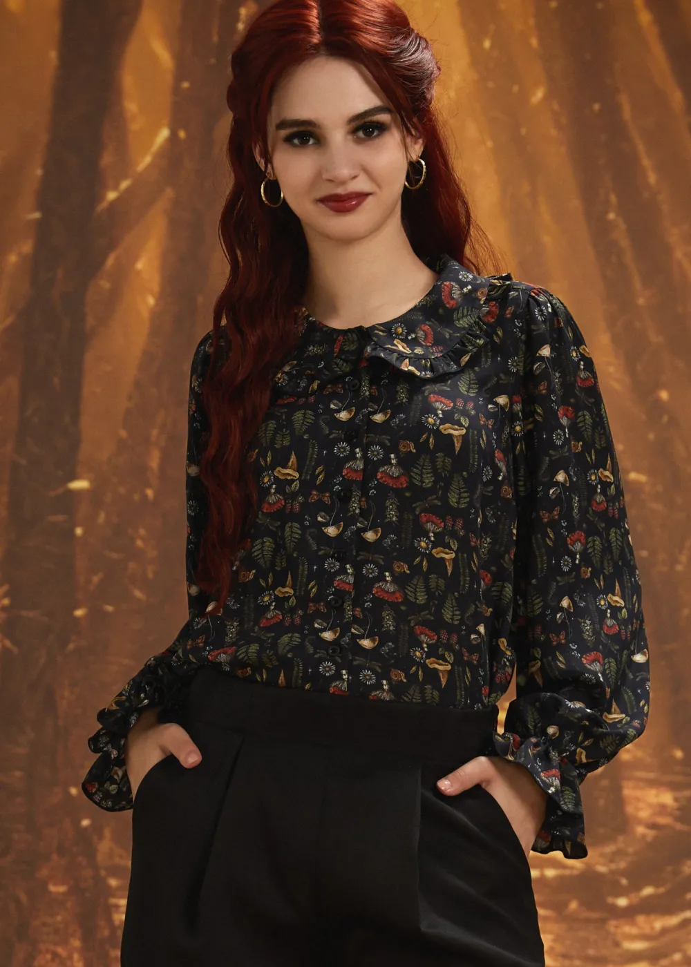 The Vive Ruffle Blouse Herbology Sale