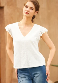 BTC Timeless Eyelet Tee White New