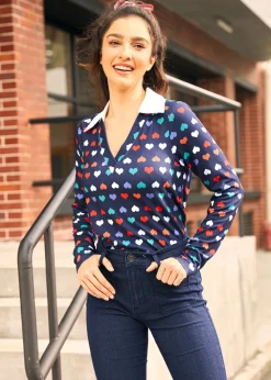 Timeless Falling Leaves Top Rainbow Romance Hot