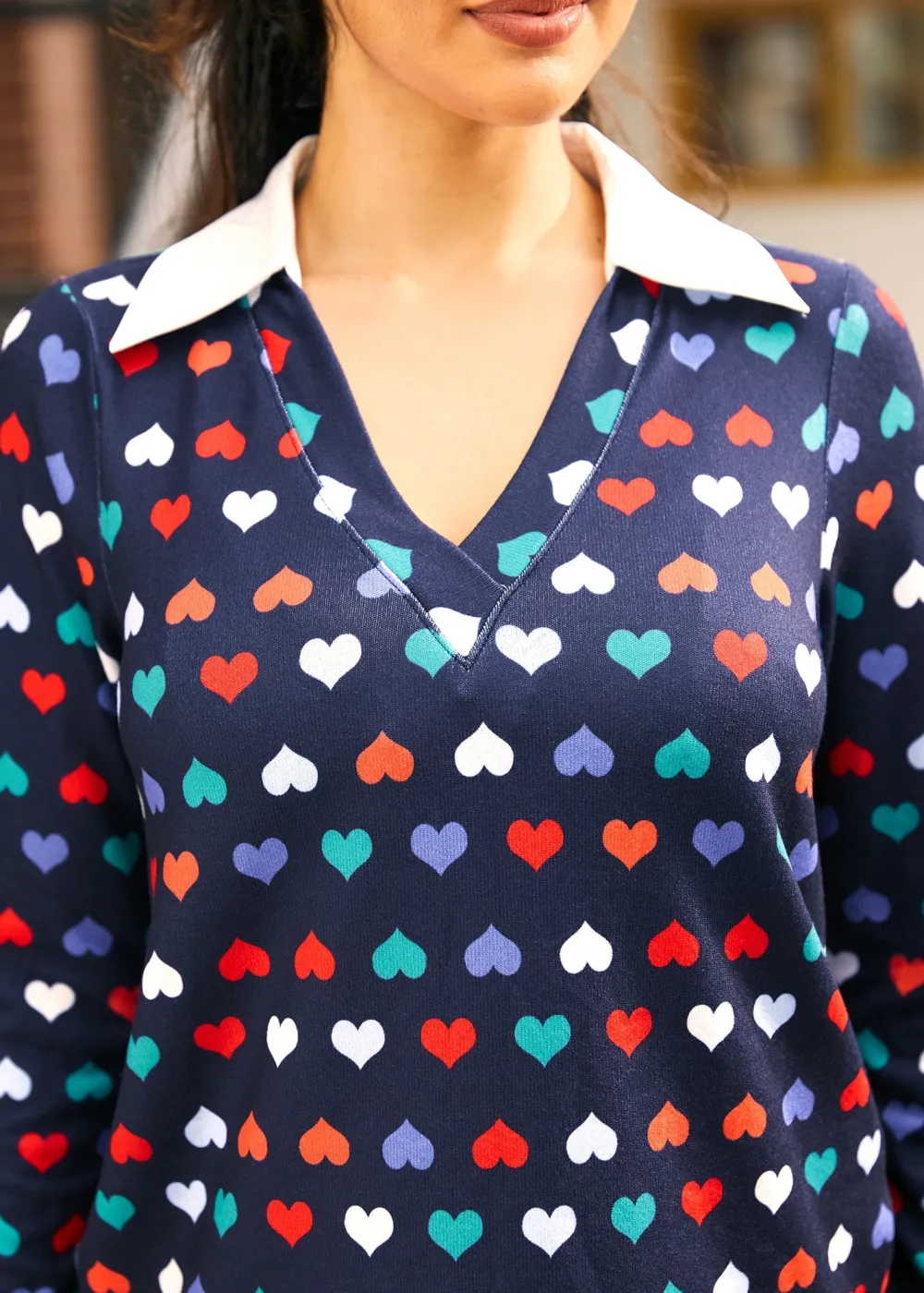 Timeless Falling Leaves Top Rainbow Romance Hot