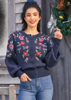 BTC Timeless Tapestry Jacquard Cardigan Twilight Marina Hot