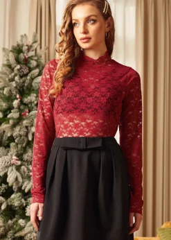 BTC Timeless Twilight Era Long Sleeve Top Burgundy Best