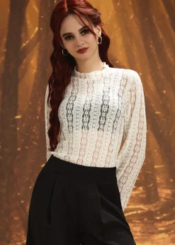 Timeless Twilight Era Long Sleeve Top Moonlit Lace Best