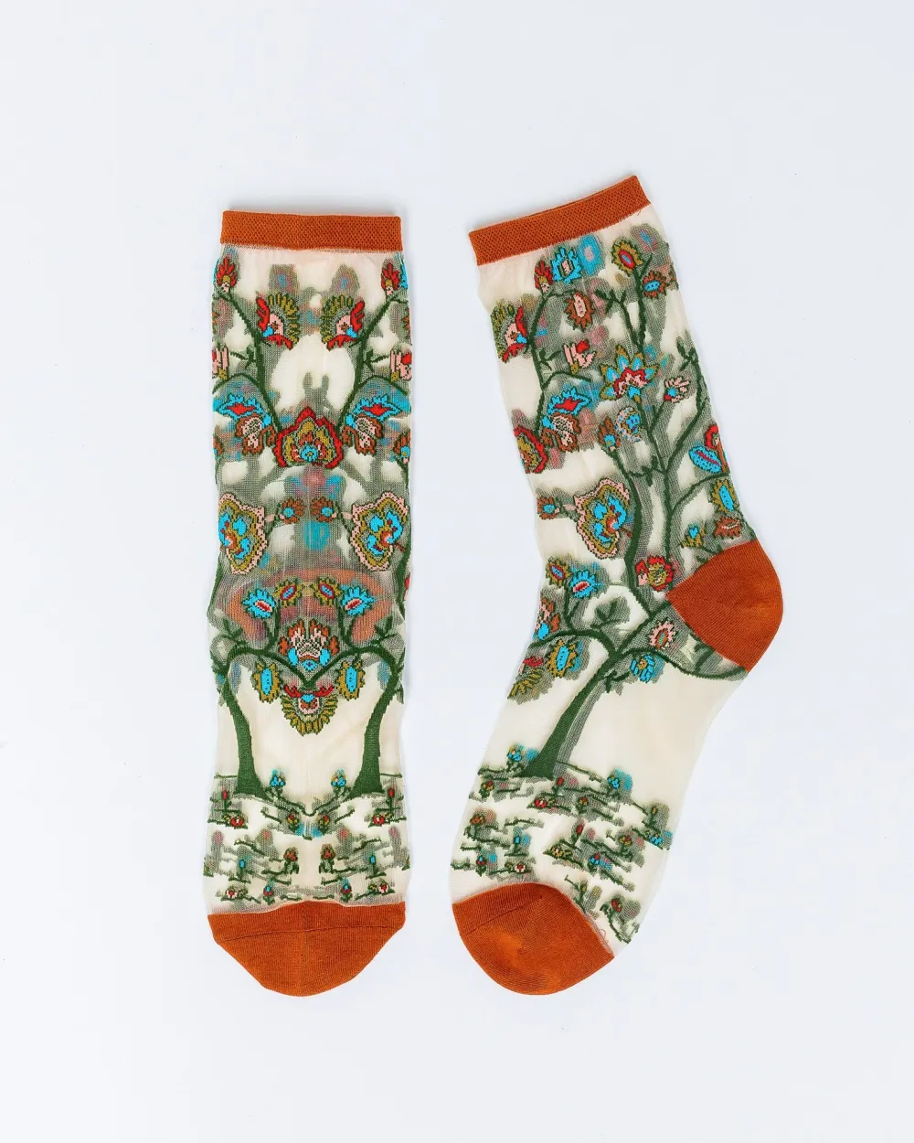 Tree of Life Sheer Crew Sock Discount