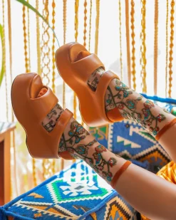 Tree of Life Sheer Crew Sock Discount