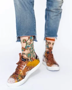 Tree of Life Sheer Crew Sock Discount