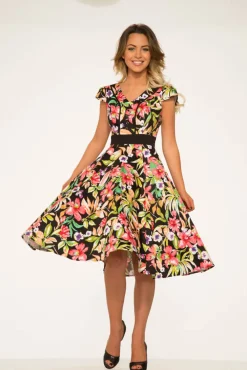 Tropical Mix Floral Swing Dress Clearance