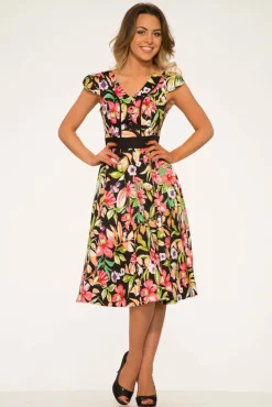 Tropical Mix Floral Swing Dress Clearance