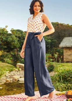 Twilight Whispers Wide Leg Trousers Summer Breeze Best