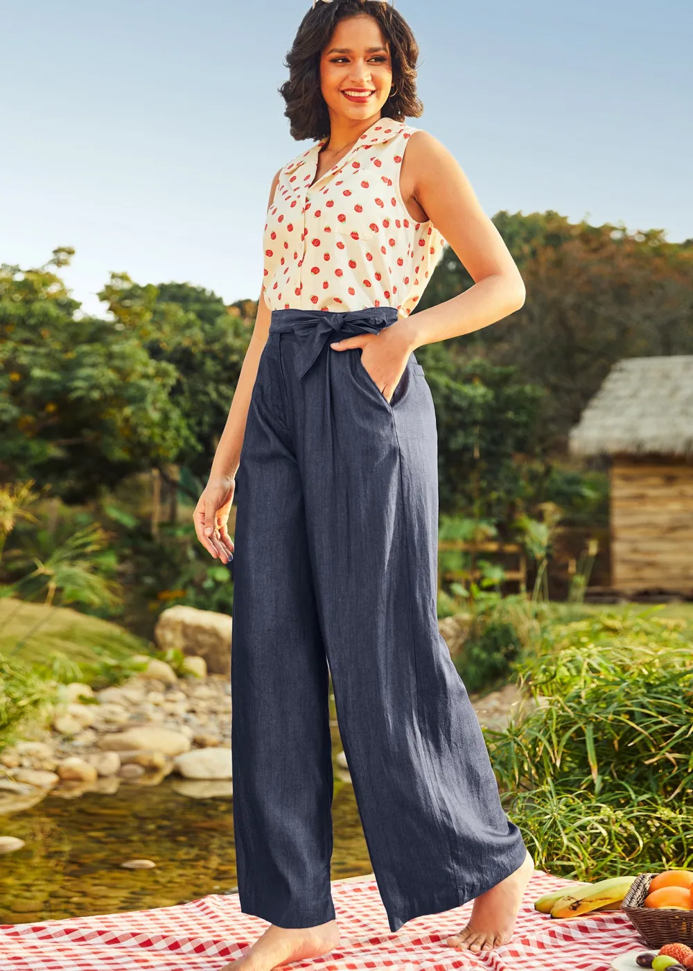 Twilight Whispers Wide Leg Trousers Summer Breeze Best