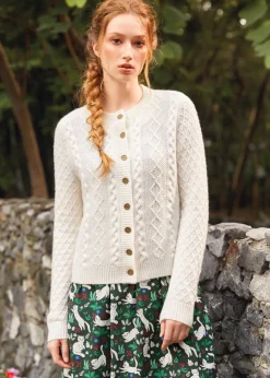 Twist & Shout Cable Cardigan Almost Almond Online