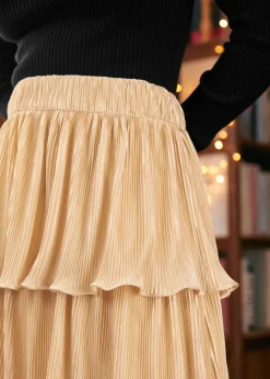 BTC Vintage Tales Tiered Midi Skirt Champagne Taste Online