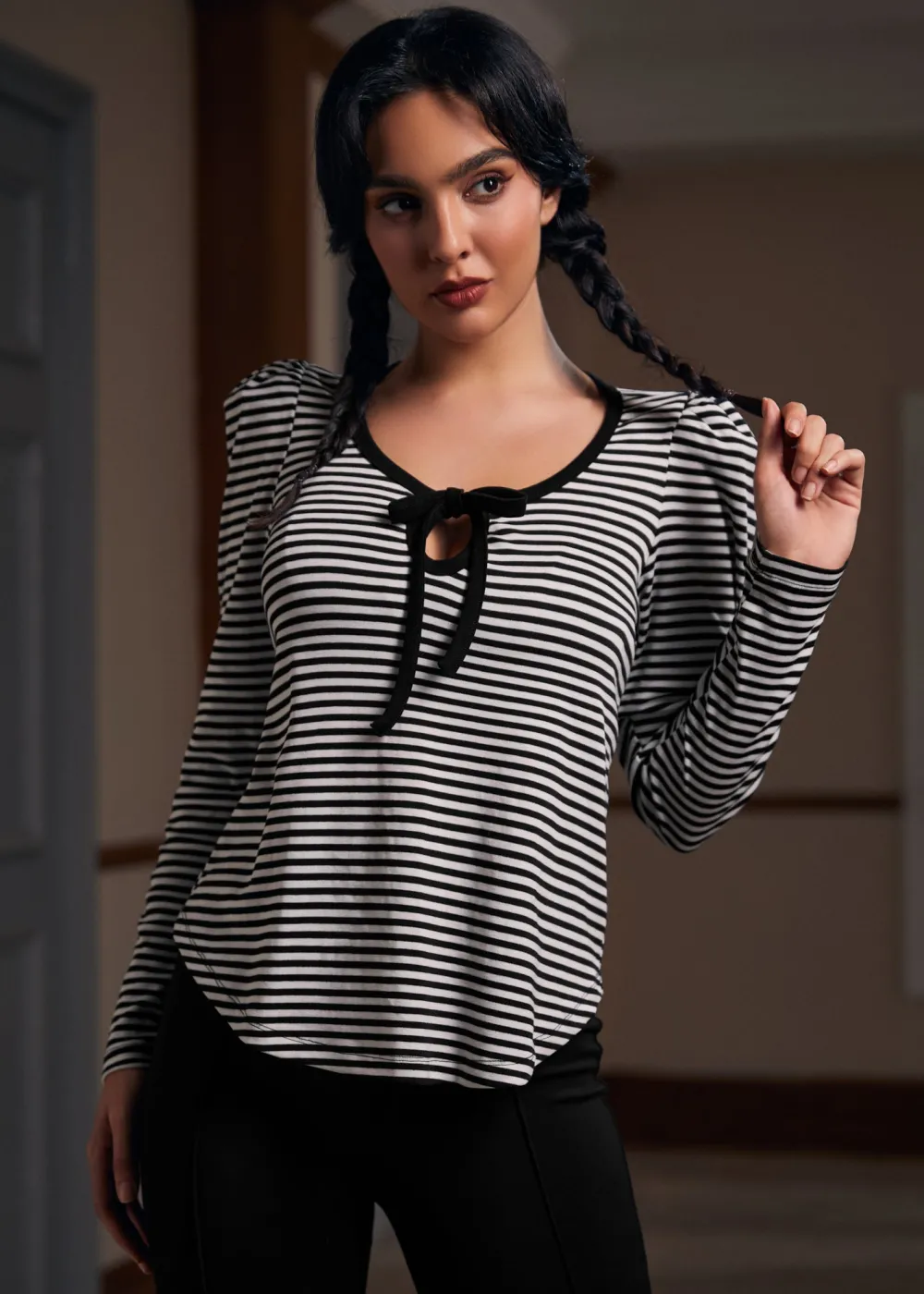 BTC Vintage Vignette Long Sleeve Tee Midnight Ribbon Sale