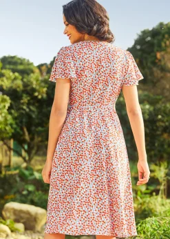 BTC Vintage Vogue Cape Dress Sapphire Poppy Speckle Sale