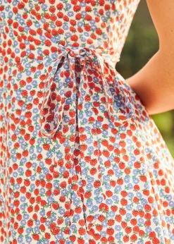 BTC Vintage Vogue Cape Dress Sapphire Poppy Speckle Sale