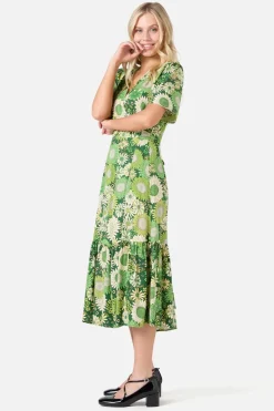 Viva Floral Midi Wrap Dress Online