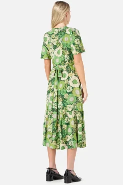Viva Floral Midi Wrap Dress Online
