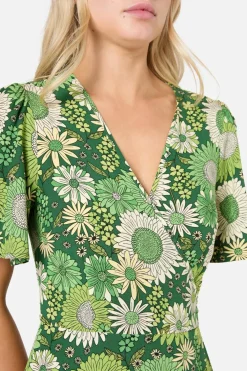 Viva Floral Midi Wrap Dress Online