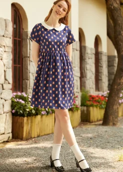 Whimsy & Wonder Collar Empire Dress Foxy Lady Sale