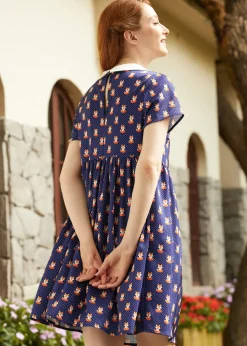 Whimsy & Wonder Collar Empire Dress Foxy Lady Sale