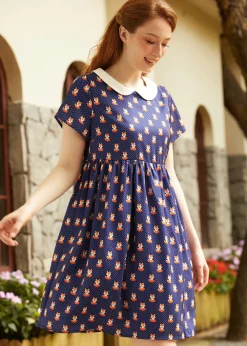 Whimsy & Wonder Collar Empire Dress Foxy Lady Sale