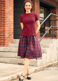 BTC Whispers of Autumn Mock Neck Top Cherry Nautica Outlet