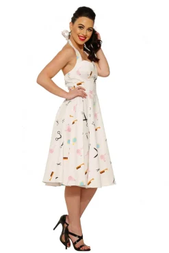 White Beauty Salon Halter Dress Hot