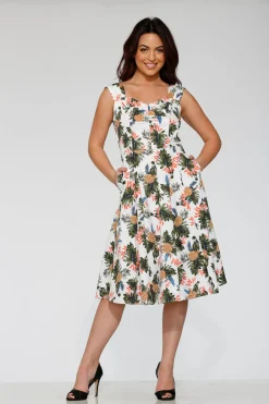White Hawaiian Swing Dress