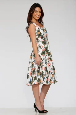White Hawaiian Swing Dress