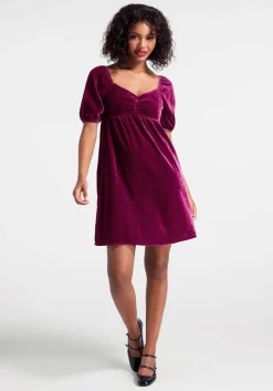 Who's My Sweetheart? Babydoll Dress Plum Sale