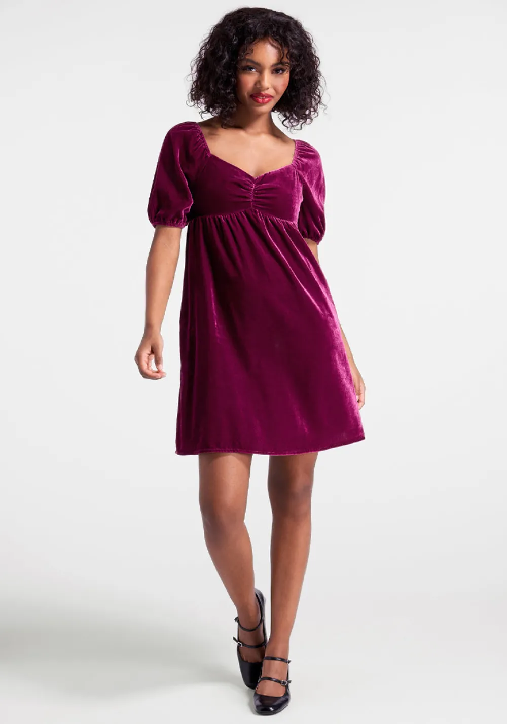 Who's My Sweetheart? Babydoll Dress Plum Sale