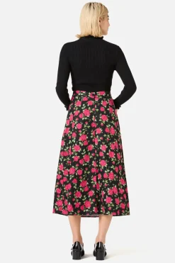 Winter Rose Midi Skirt Hot